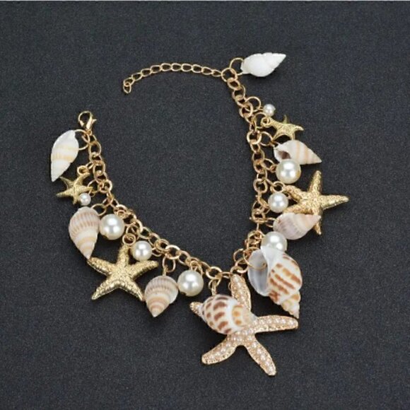 Bohemian Starfish Shell Bracelet Summer Beach Vacation Decor Jewelry - Picture 5 of 10